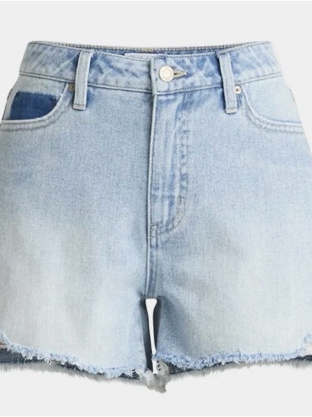 Time and Tru Light Blue High-Rise Denim Shorts